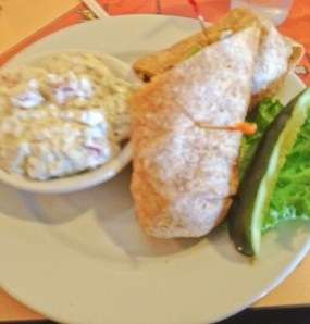 Furnace Creek curried chicken salad wrap