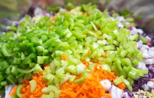 Chopped vegetables