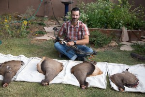 The hunter and some of his elk meat