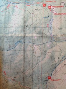 Map of the San Pedro Parks Wilderness