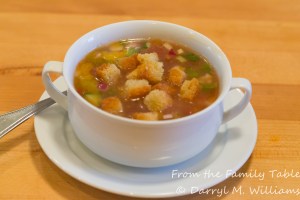 Croutons on top, ready to serve