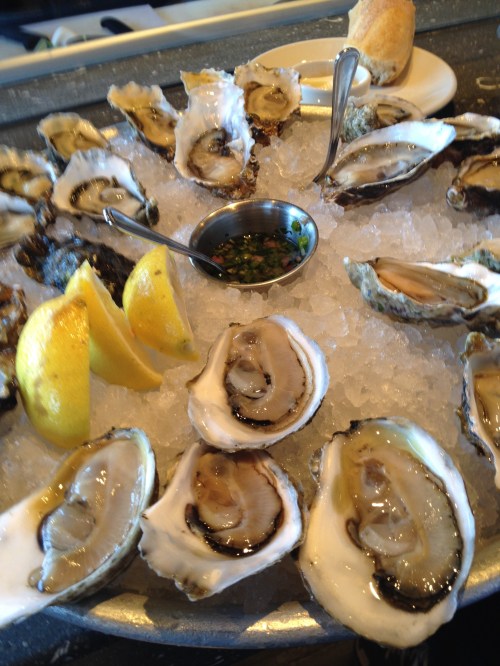 Raw oysters