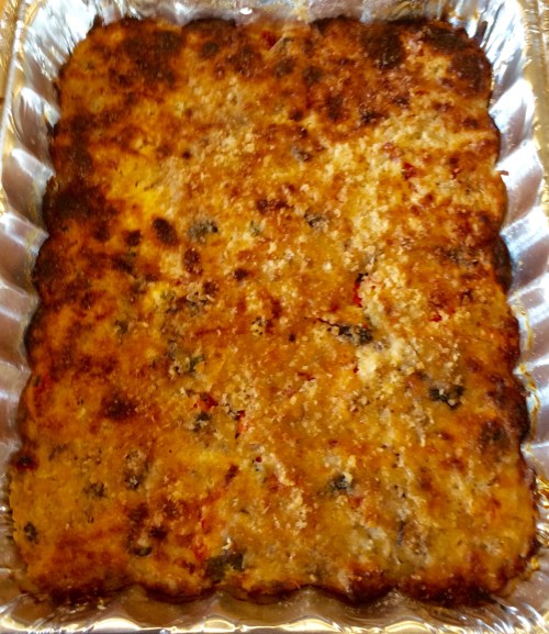 Ham, mushroom, potato casserole 