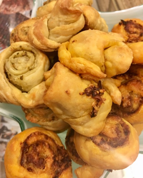 Puff pastry pinwheels 